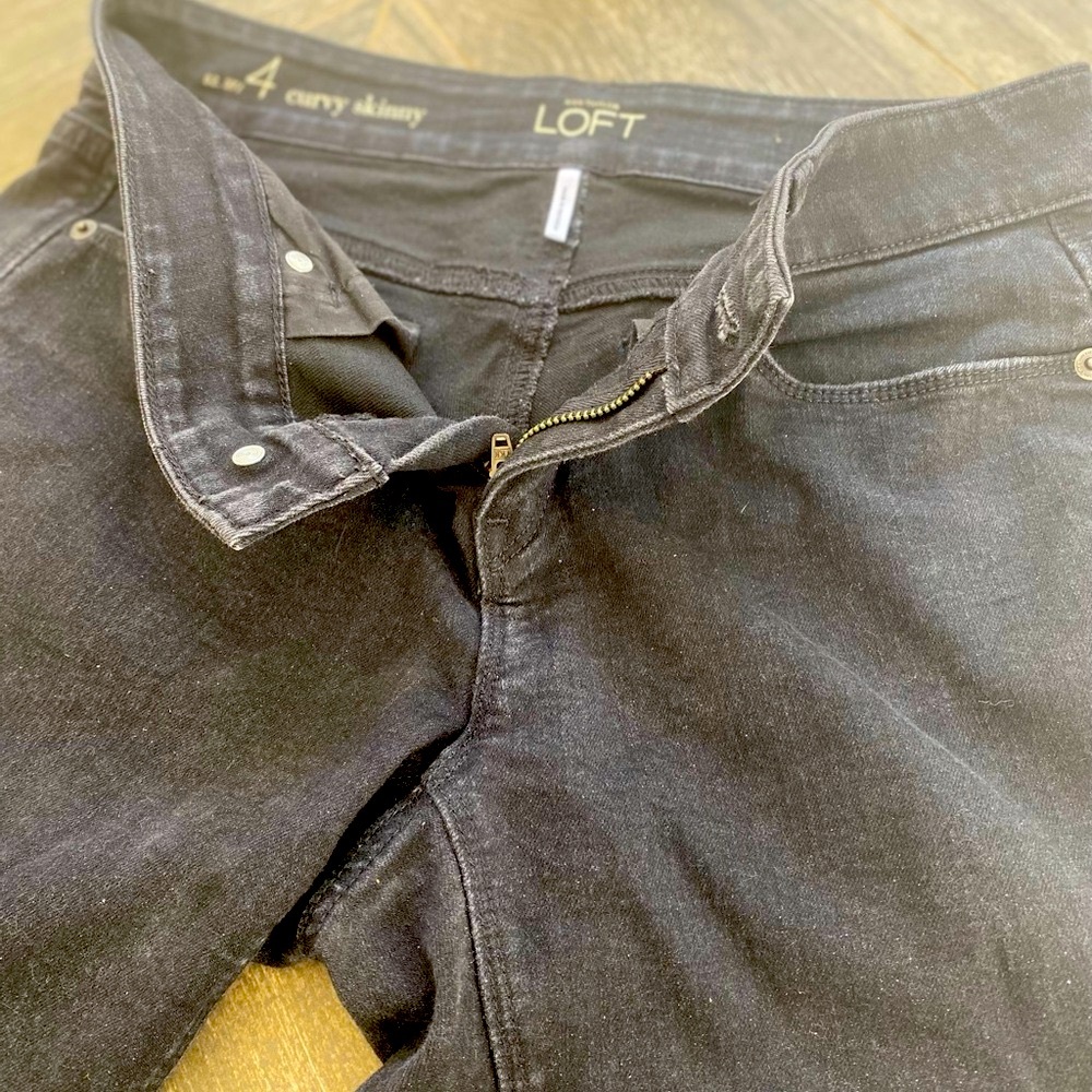 LOFT Black washed look Slim Fit Jeans